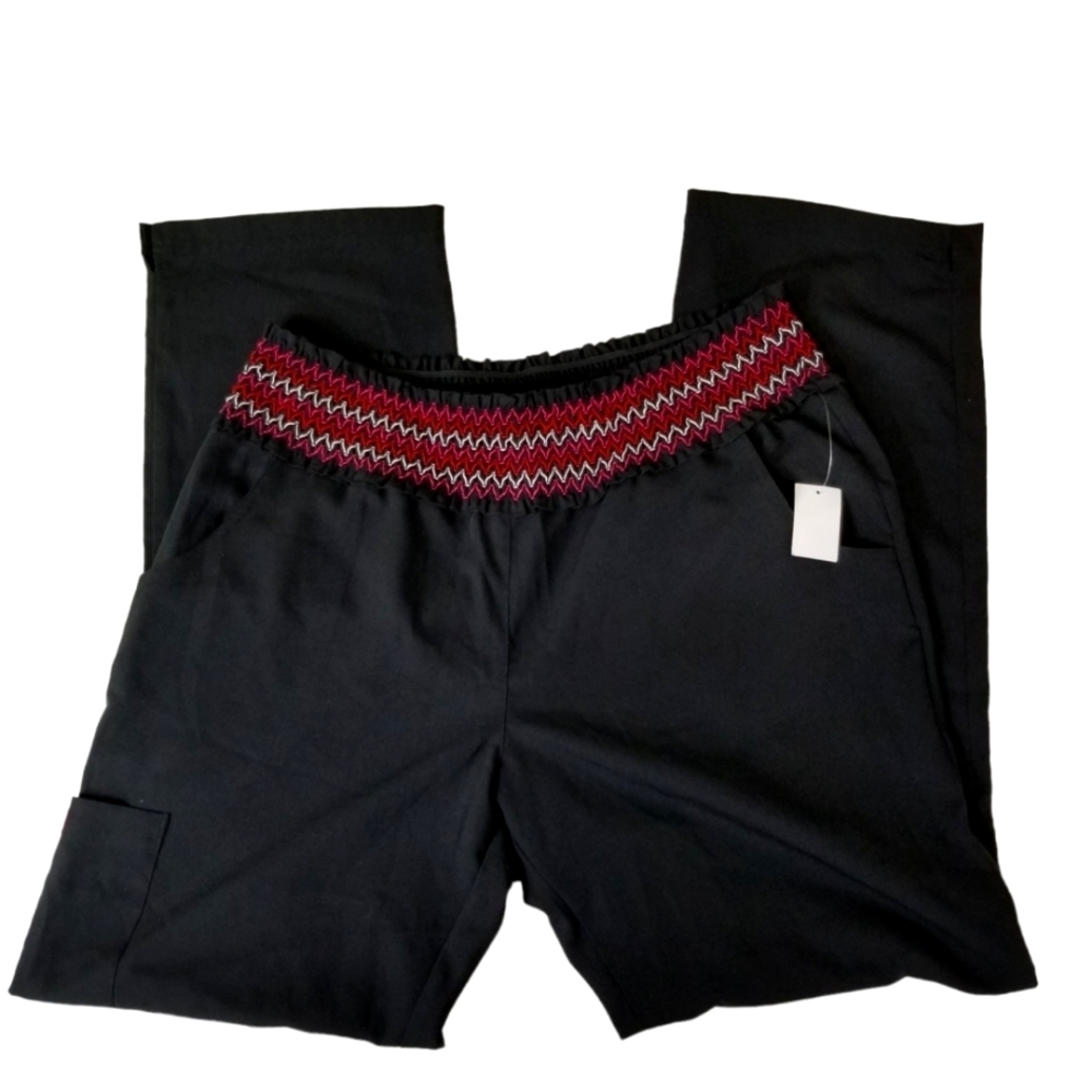 BETSEY Johnson wide band size large regular pull on scrub pants